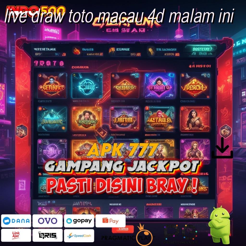 LIVE DRAW TOTO MACAU 4D MALAM INI perbaikan terbaru